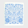 Blue Floral Pattern Swedish Dishcloth | Reusable Paper Towel