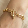 Rectangle Toggle Chain Bracelet