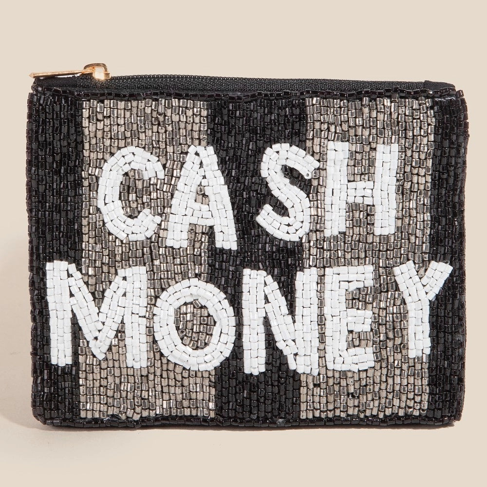 Cash Money Seed Beaded Coin Purse