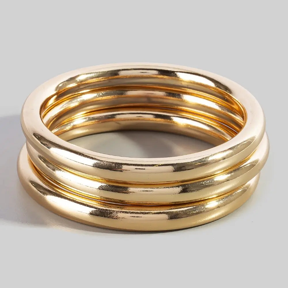 Metallic Triple Bangle Bracelet