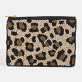 Beaded Leopard Print Coin Purse