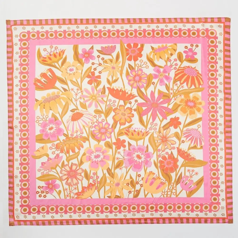 Assorted Flower Print Square Bandana Scarf